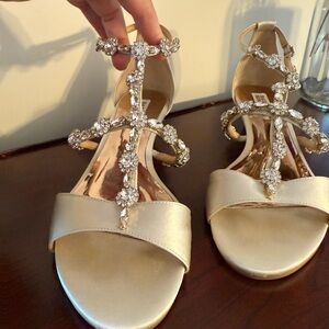 Badgley Mischka Crystal Embellished Sandals